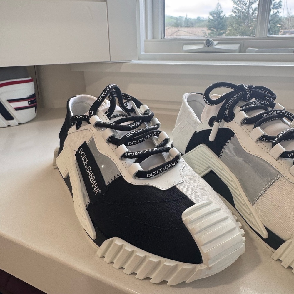Purchased from Milan- never worn -Dolce & Gabbana Black and White Sneakers